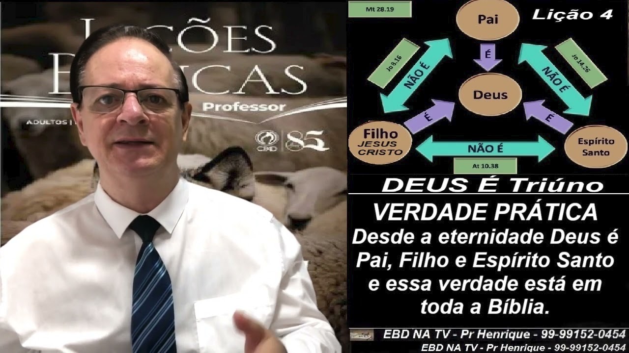 Lição 4, CPAD, DEUS é Triúno, 1Tr25, Pr Henrique, EBD NA TV, Em defesa da fé cristã