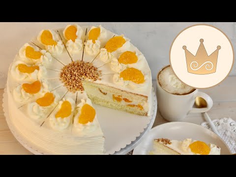THE CLASSIC! FESTIVE CHEESE AND CREAM CAKE WITH MANDARINS WITHOUT GELATINE 🍊 RECIPE BY SUGARPRINCESS