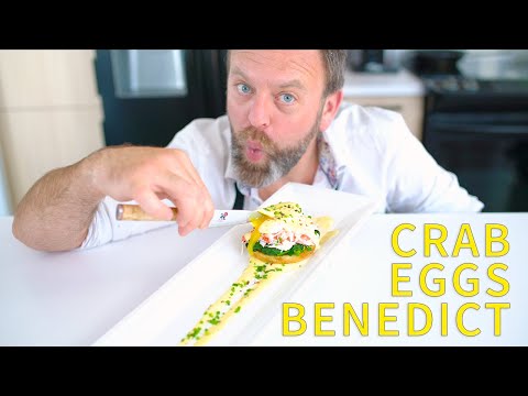 How to make Crab Poached Eggs Benedict || THE BEST Eggs Benedict Recipe || Hollandaise Sauce Recipe