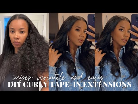 HOW TO: VERSATILE AND EASY DIY CURLY TAPE-IN HAIR...