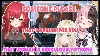 Hinano Reacts to Tsuna and Kurumi Dominating the Lobby【VSPO CLIP/SUB ID/SUB EN (CC)】