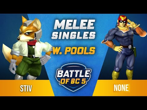 Stiv (Fox) vs n0ne (Captain Falcon) - Melee Singles Losers Top 48 - Battle of BC 5