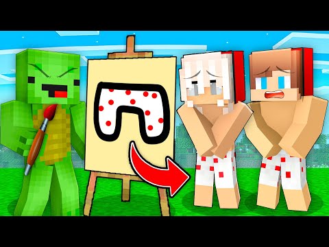 Mikey Use DRAWING MOD to PRANK on JJ and JJ WIFE in Minecraft - Maizen