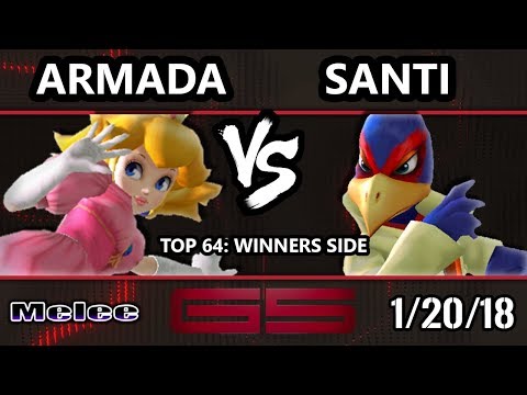 GENESIS 5 SSBM - [A]rmada (Peach) VS Santi (Falco) - Smash Melee Top 64 Singles