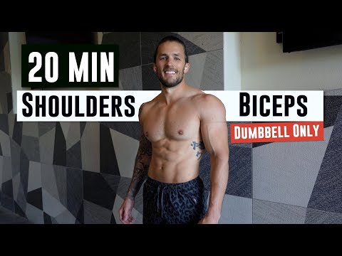 20 MIN KILLER SHOULDER & BICEP WORKOUT | Dumbbell ONLY