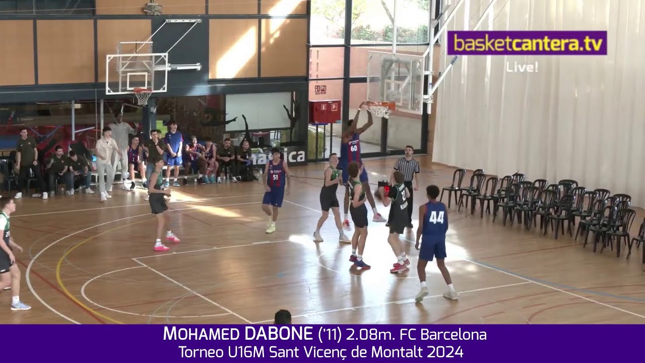 MOHAMED DABONE ('11) 2.08m. FC Barcelona. Torneo Internacional U16M Sant Vicenç de Montalt 2024