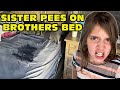Girl Temper Tantrum Pees On Brother S Bed Original