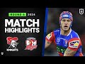 NRL 2024 | Knights v Roosters | Match Highlights
