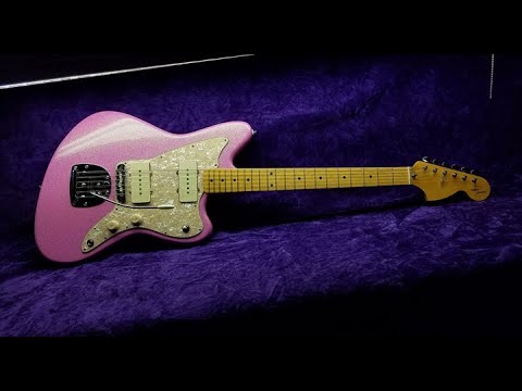 *Video: Custom Jazzmaster Style Electric Guitar, Vintage Pink Sparkle Metal-flake 2021 image 23