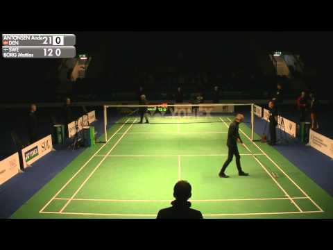 Badminton - Anders Antonsen vs Mattias Borg (MS, Final) - Swedish Masters 2016