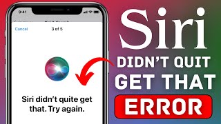 How to fix Siri didn