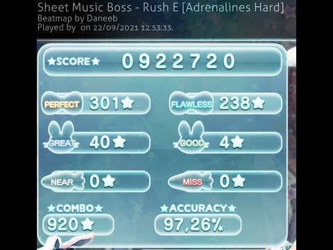 RUSH E FC FINALLY | osu!mania | GamePlay | Rush E - Sheet Music Boss