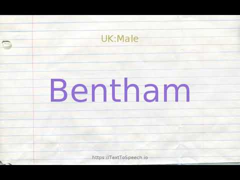 How to pronounce bentham