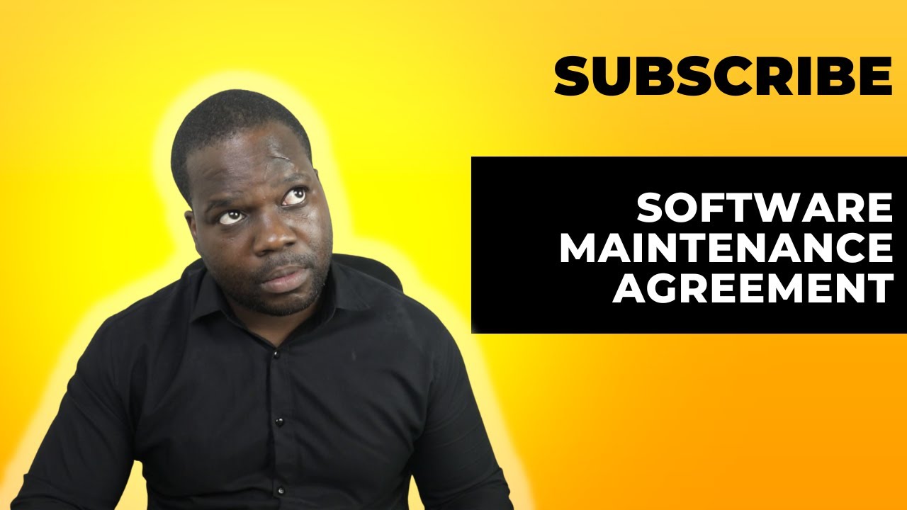 Do you need a Software Maintenance Agreement?