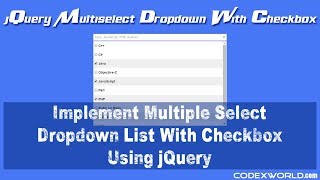 Multi select Dropdown List with Checkbox using jQuery