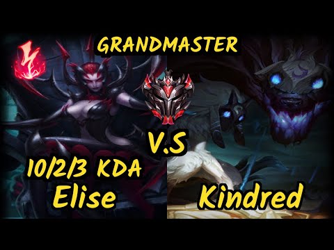 SevenArmy (ELISE) vs KINDRED - 10/2/3 KDA JUNGLE GAMEPLAY - EUW Ranked GRANDMASTER