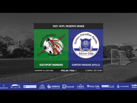 2021 GCPL Reserves Prelim. Final 1 - Southport vs Surfers Paradise (2-2)