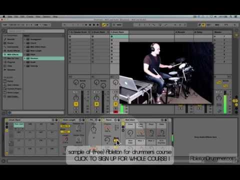 Ableton Live - e drumming tutorial - how to play a bass line with one pad or trigger