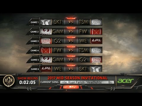 MSI 2017 Day 2 Highlights - SKT vs TSM, GAM vs FW, G2 vs WE, FW vs TSM, GAM vs G2, WE vs SKT