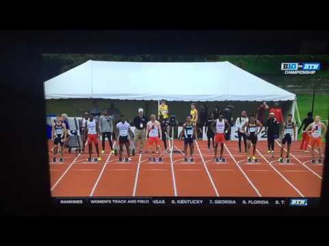 Big 10 championships mens 100m final 2017