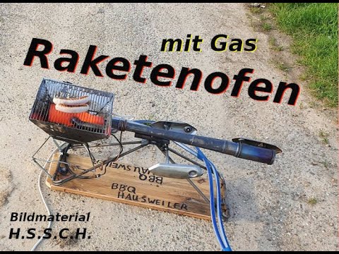 Raketenofen Eigenbau mit Gas - Pulsjet BBQ