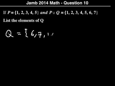 Q10 - JAMB Mathematics 2014 Past Questions and Solutions