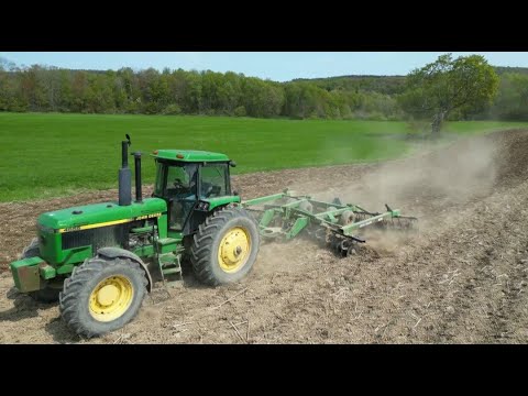 John Deere 4555 Disking Ground