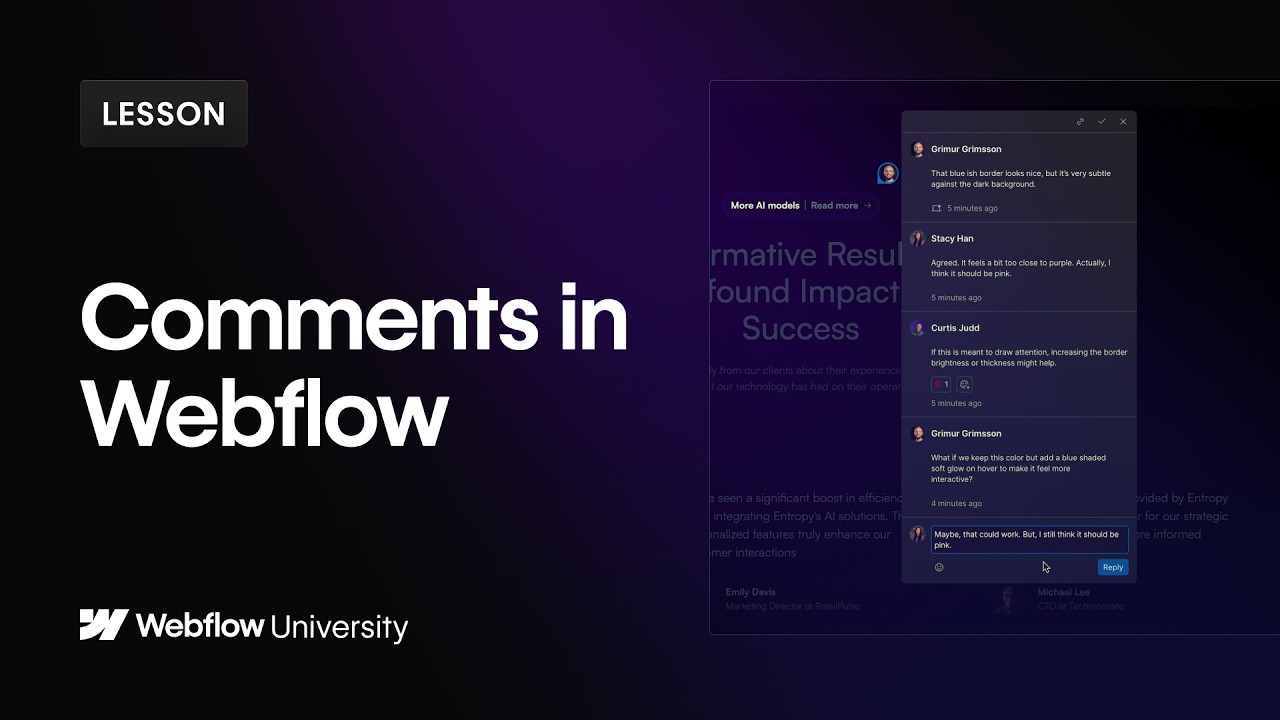 Comments in Webflow – Webflow tutorial