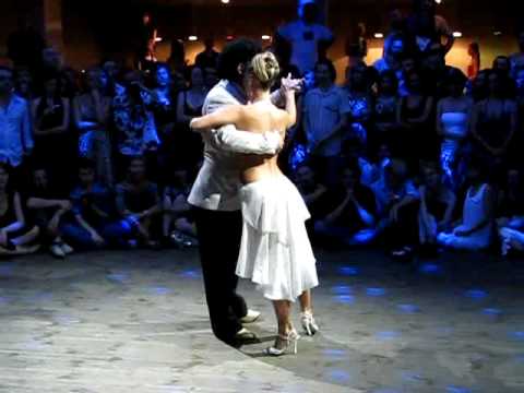  Sebastian Arce  and  Mariana Montes  are  dancing  to  the  tango  "  La Melodia Del Corazon  "