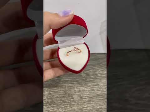 Подарок девушке кольцо "Искры любви в сердце" с цирконами медзолото 18К в бархатной коробочке - фото 2 - id-p1984598431