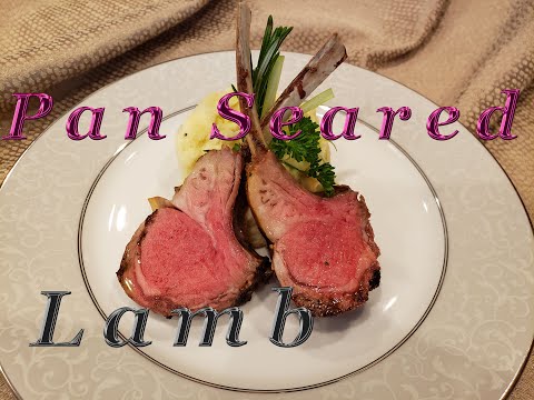 Pan Seared Rack of Lamb with a Red Wine Pan Gravy Sauce
