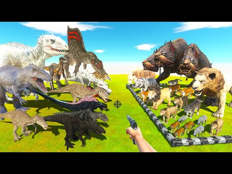 FPS Avatar Rescues Animals and Fights Carnivore Dinosaurs - Animal Revolt Battle Simulator