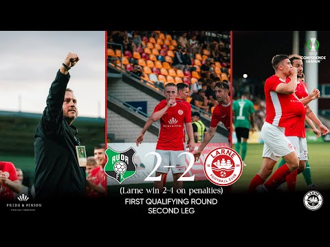 HIGHLIGHTS | Inver Reds win exciting clash on PENALTIES | FK Auda 2-2 Larne (2-4 Pens)