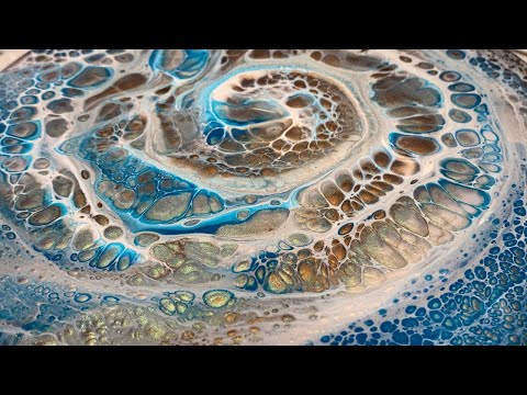 #103 Nautilus Circular Swipe - US Floetrol Cell Activator | Acrylic Pour Painting | Fluid Art