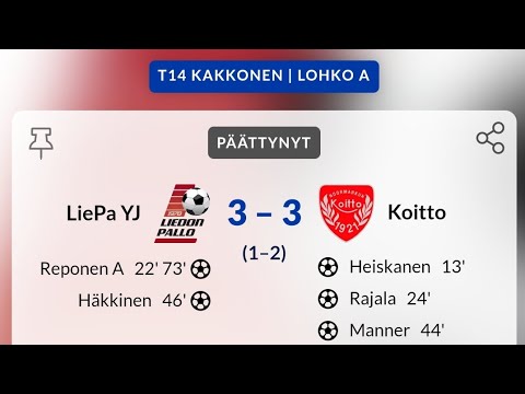 LiePa YJ - Noormarkun Koitto (T14 Kakkonen, 17.6.2023)