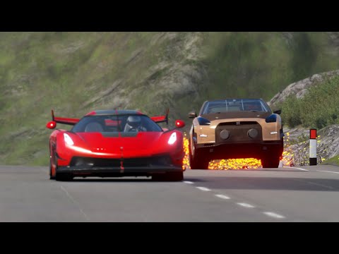 Nissan GT-R ALPHA Queen vs Koenigsegg Jesko at Highlands