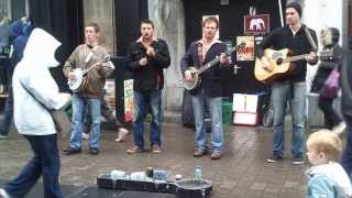 Hand Me Down My Bible - The Dubliners (Street band in downtown Galway)