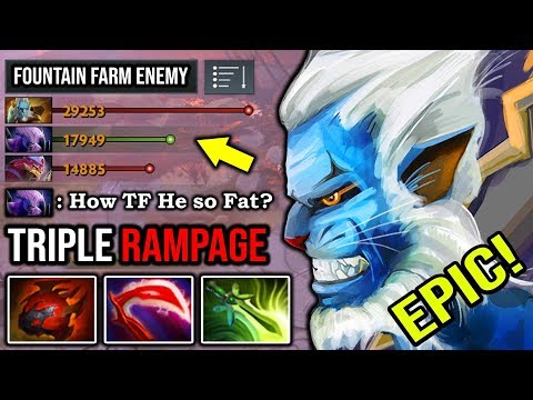 IMBA HERO 7.25 FOUNTAIN FARM Crazy Rampage PL Even Battlefury Void Can't Stand 1v1 DotA 2
