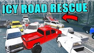 20 CAR PILE UP | EMERGENCY RESCUE TOWING | ICE STORM | FARMING SIMULATOR 2017