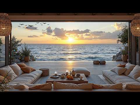 Relaxing June Morning Jazz | Gentle Jazz & Enjoy Coffee At Seaside Ambience For Positive Mood