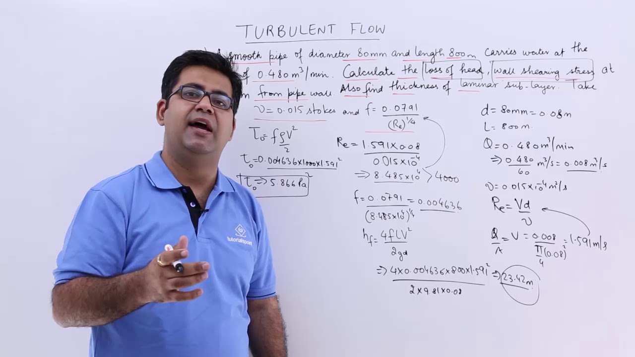 Velocity Distribution of Turbulent Flow Problem