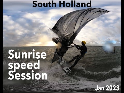 Sunrise windsurf speed session Jan 2023