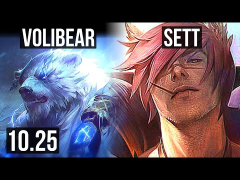 VOLIBEAR vs SETT (TOP) | 6 solo kills, 300+ games | KR Master | v10.25