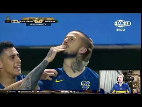 DAVOO XENEIXE REACCIONA A BOCA vs PALMEIRAS 2018