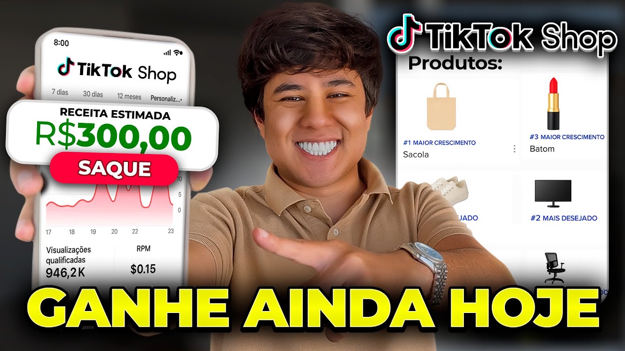 COMO GANHAR 300 REAIS POR SEMANA NO TIKTOK SHOP (PASSO A PASSO COMPLETO)