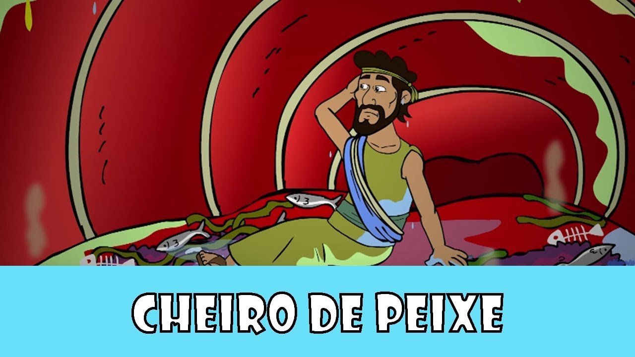 DESENHOS BÍBLICOS - CHEIRO DE PEIXE: JONAS É ENGOLIDO PELA BALEIA