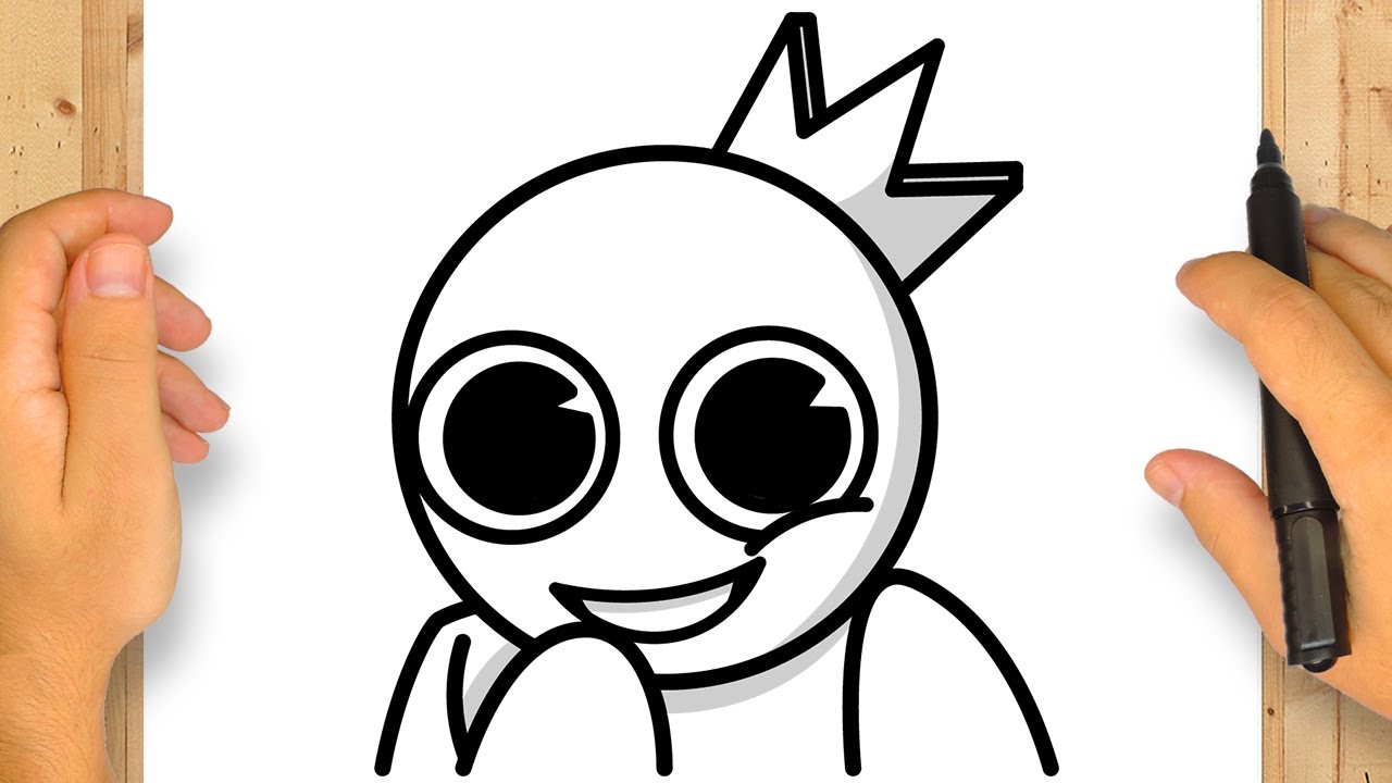 COMO DESENHAR O BLUE DO RAINBOW FRIENDS ROBLOX | Passo a Passo Simples e Fácil