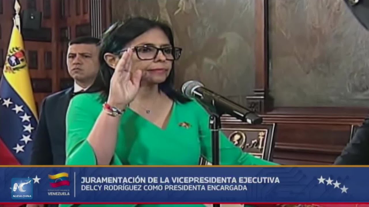 Delcy Rodríguez jura como presidenta encargada de Venezuela