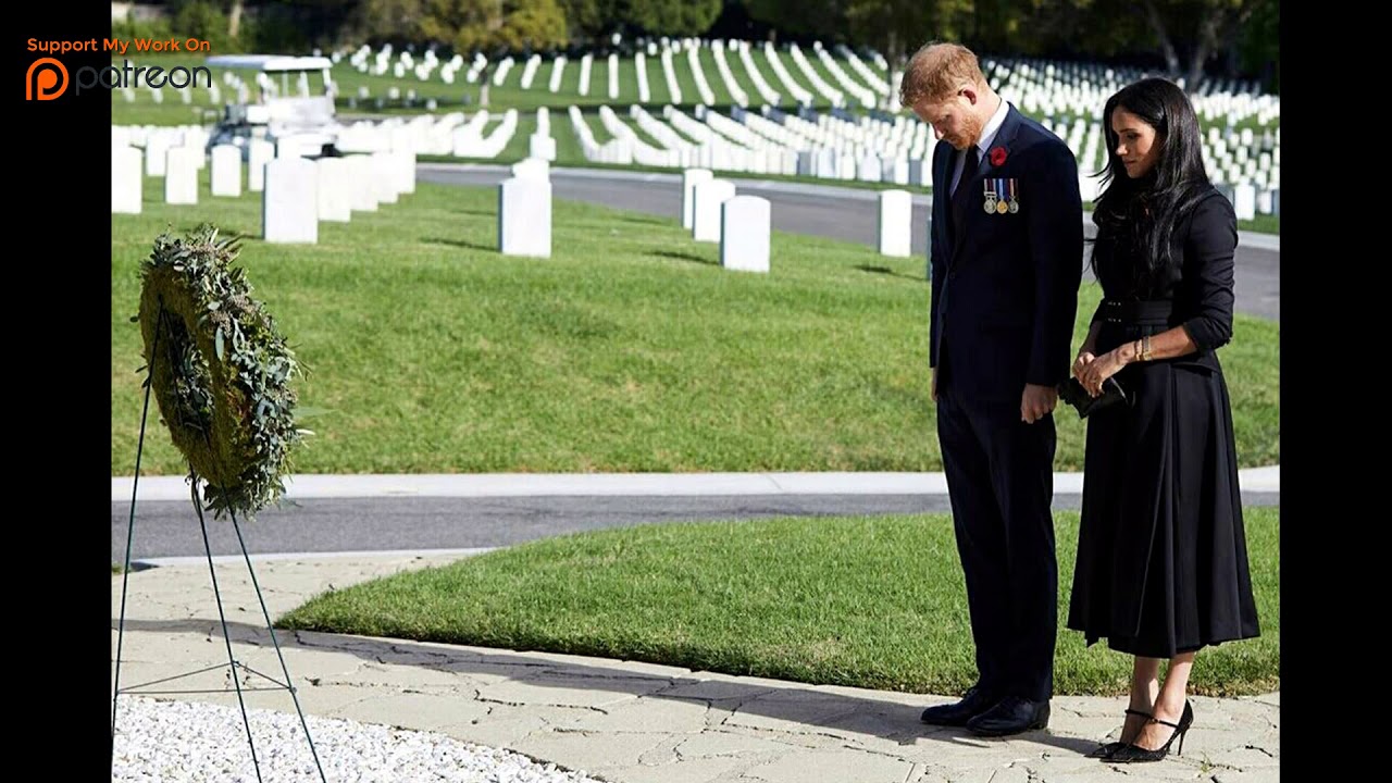 The Sussexes Harry and Meghan at the Los Angeles National Cemetery In honour of Remembrance Sunday.