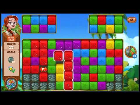 Lost Island Blast Adventure Level 1343 - NO BOOSTERS 🏝️ | SKILLGAMING ✔️